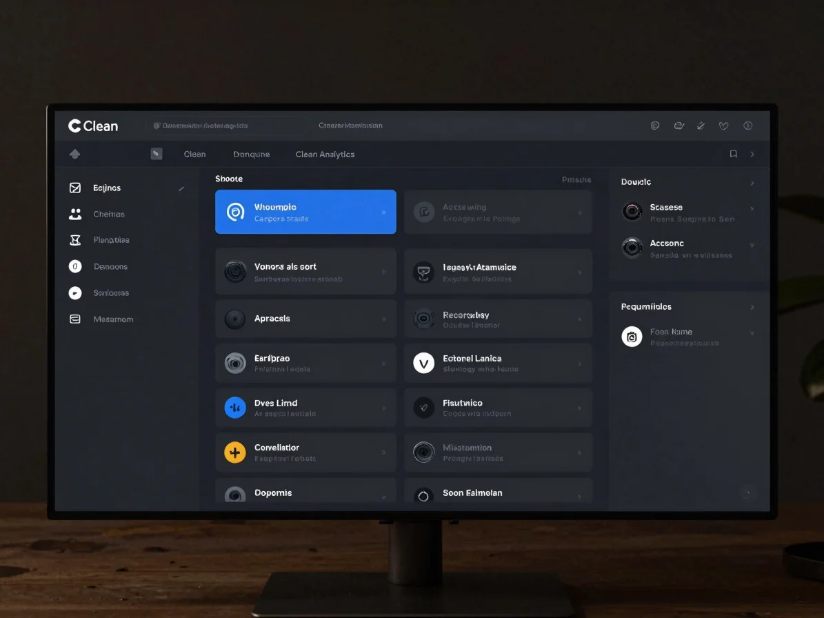Clean analytics dashboard graphic with dark charcoal interface ae